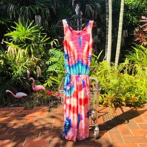 Rainbow Tie-Dye Jumpsuit Romper